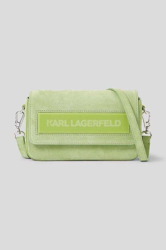 

Кожаная сумка ICON K SM FLAP SHB SUEDE Karl Lagerfeld, зеленый