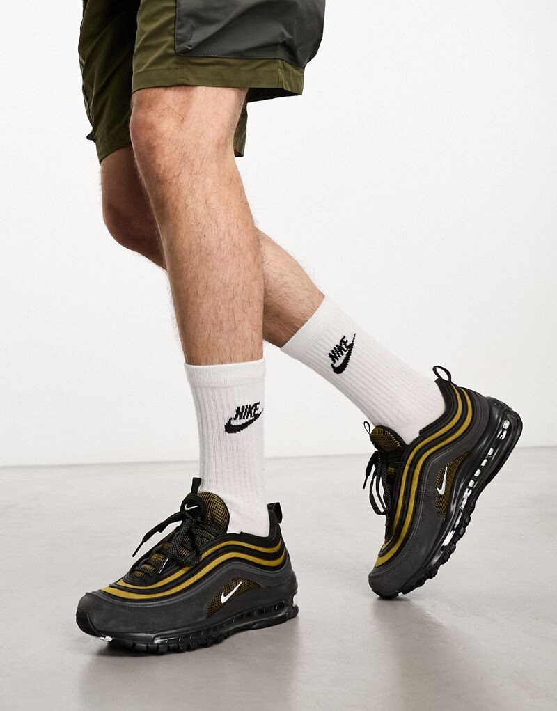 

Nike – Air Max 97 – черно-коричневые спортивные туфли