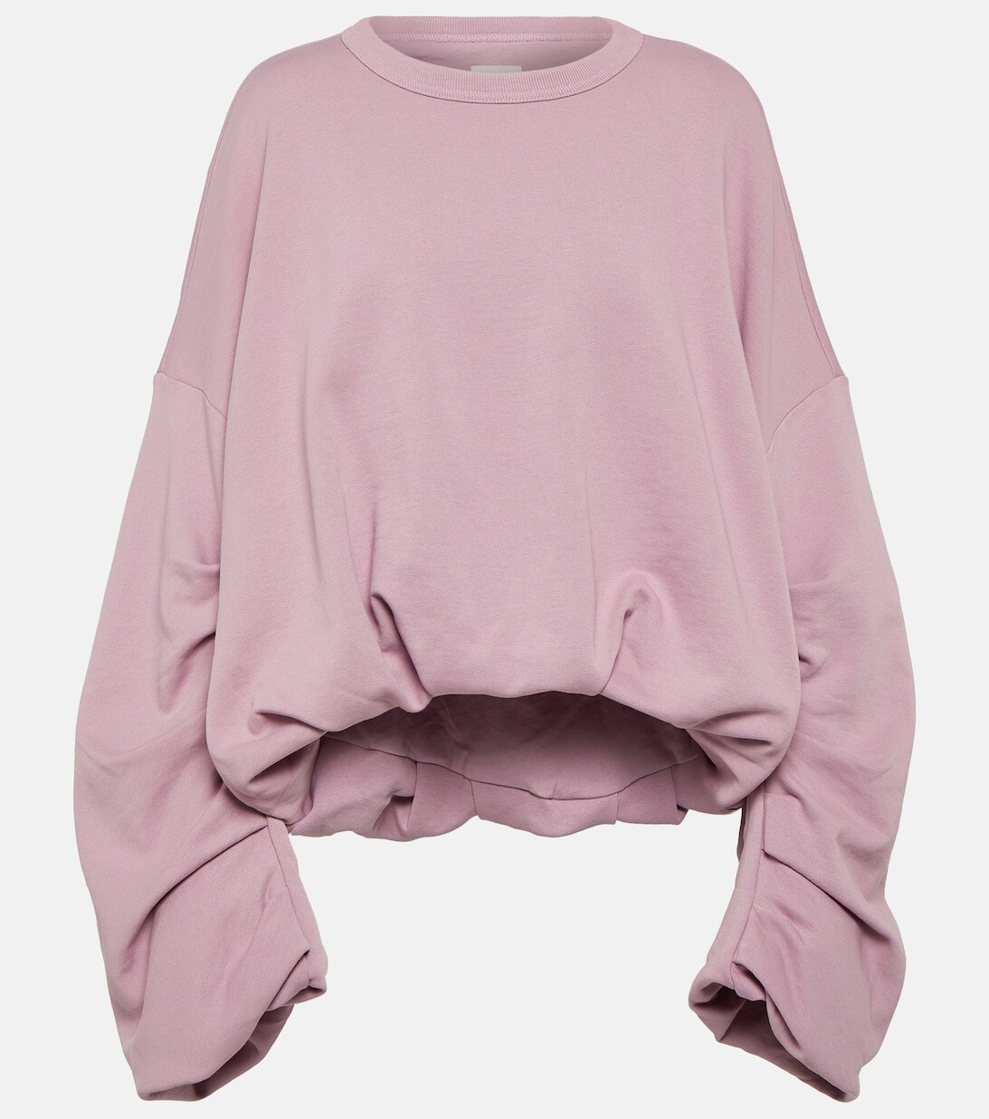 

Толстовка Hannett из хлопка с драпировкой DRIES VAN NOTEN, розовый