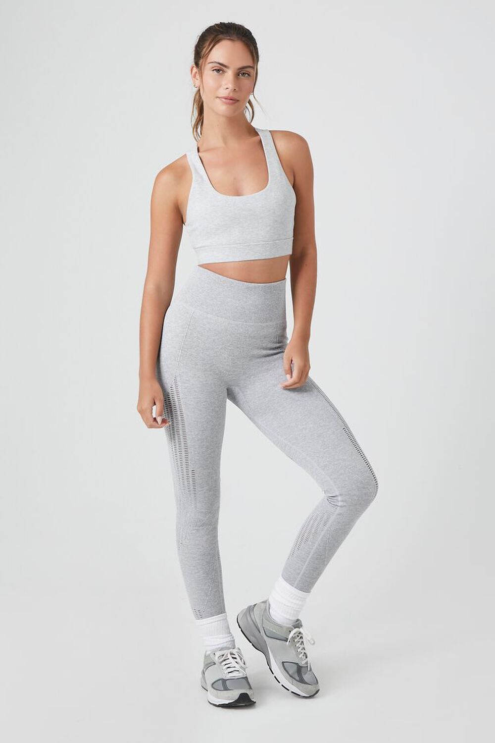 

Бесшовные леггинсы Active Sculpt Forever 21, серый