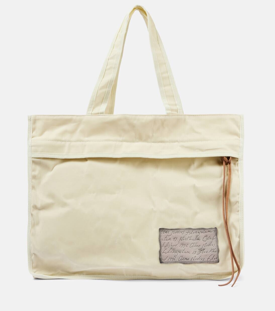 

Холщовая сумка-тоут Acne Studios, цвет cream beige/beige