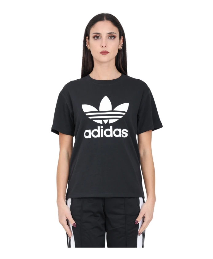 

Футболка с изображением S трилистника Adidas Originals, черный