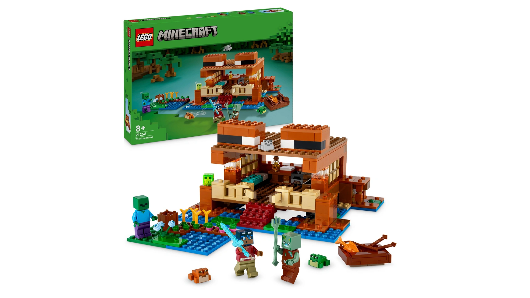 Lego Minecraft Набор Дом лягушки, игрушечный домик с фигурками мягкая игрушка minecraft alex 30 см