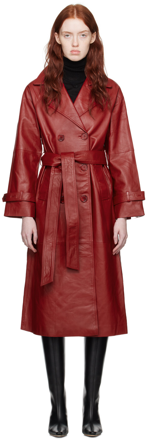 

Кожаный тренч Reformation Red Veda Edition