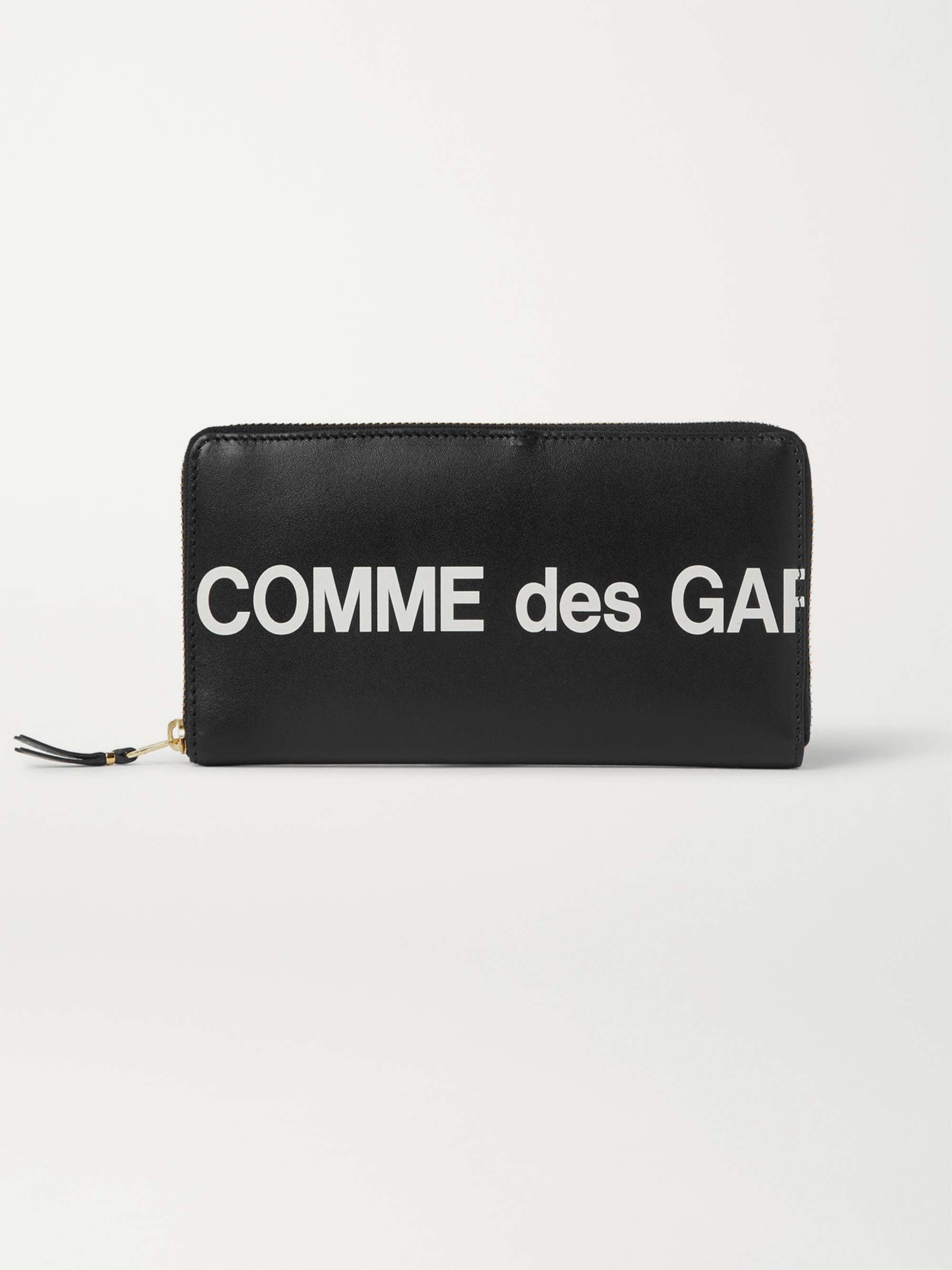 

Кожаный кошелек на молнии с логотипом COMME DES GARÇONS, черный