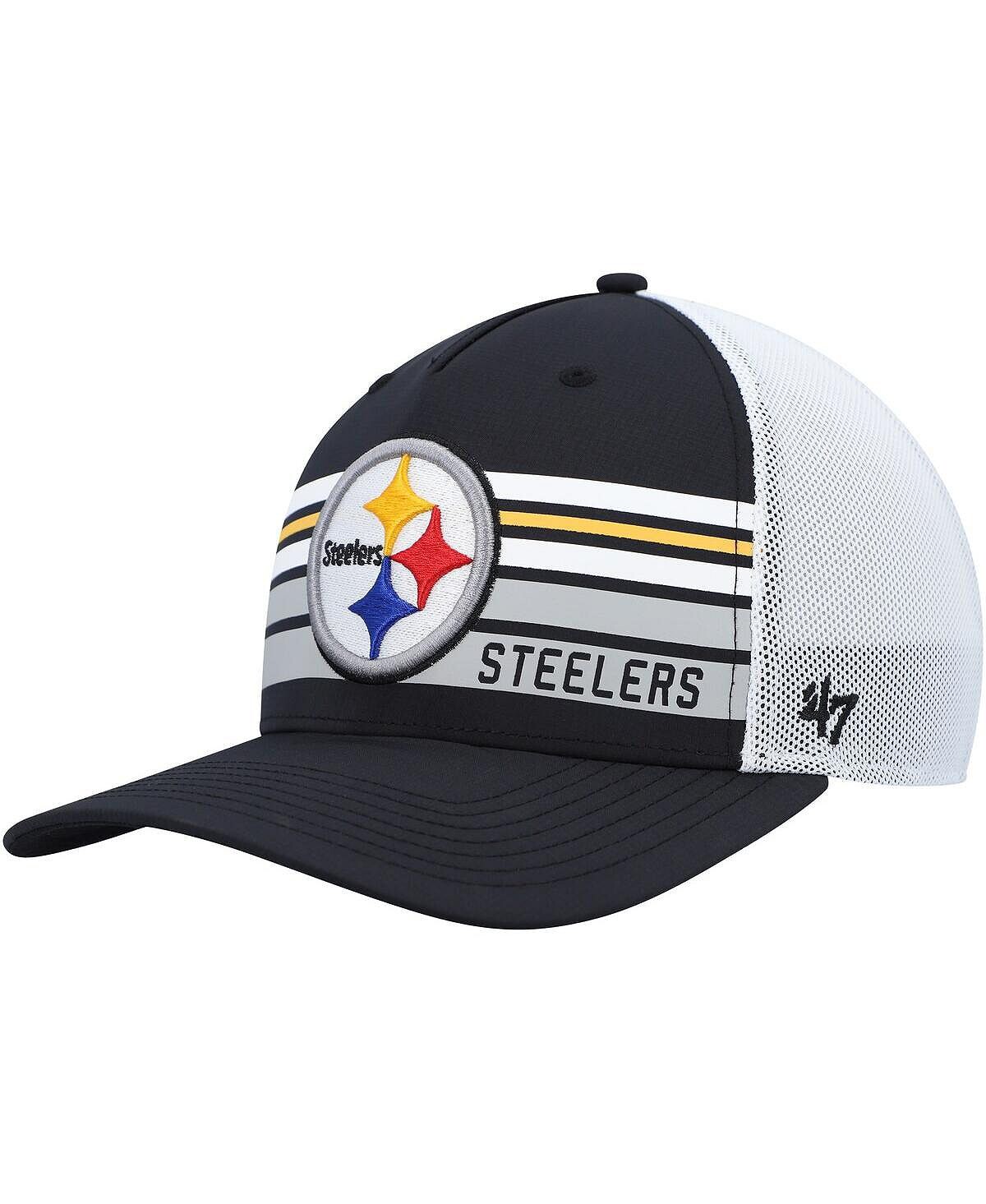 

Мужская черная кепка Pittsburgh Steelers Altitude II MVP Trucker Snapback '47 Brand