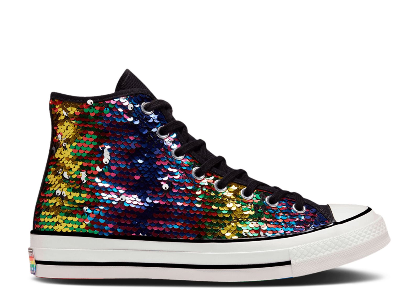 Кроссовки Converse Chuck 70 High 'Pride - Sequined', разноцветный red sequined jumpsuits