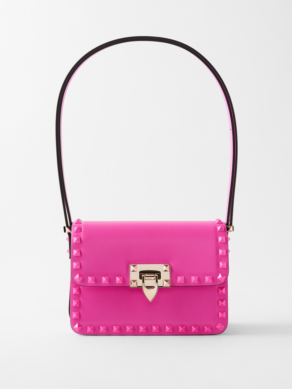 

Маленькая кожаная сумка через плечо rockstud Valentino Garavani, розовый