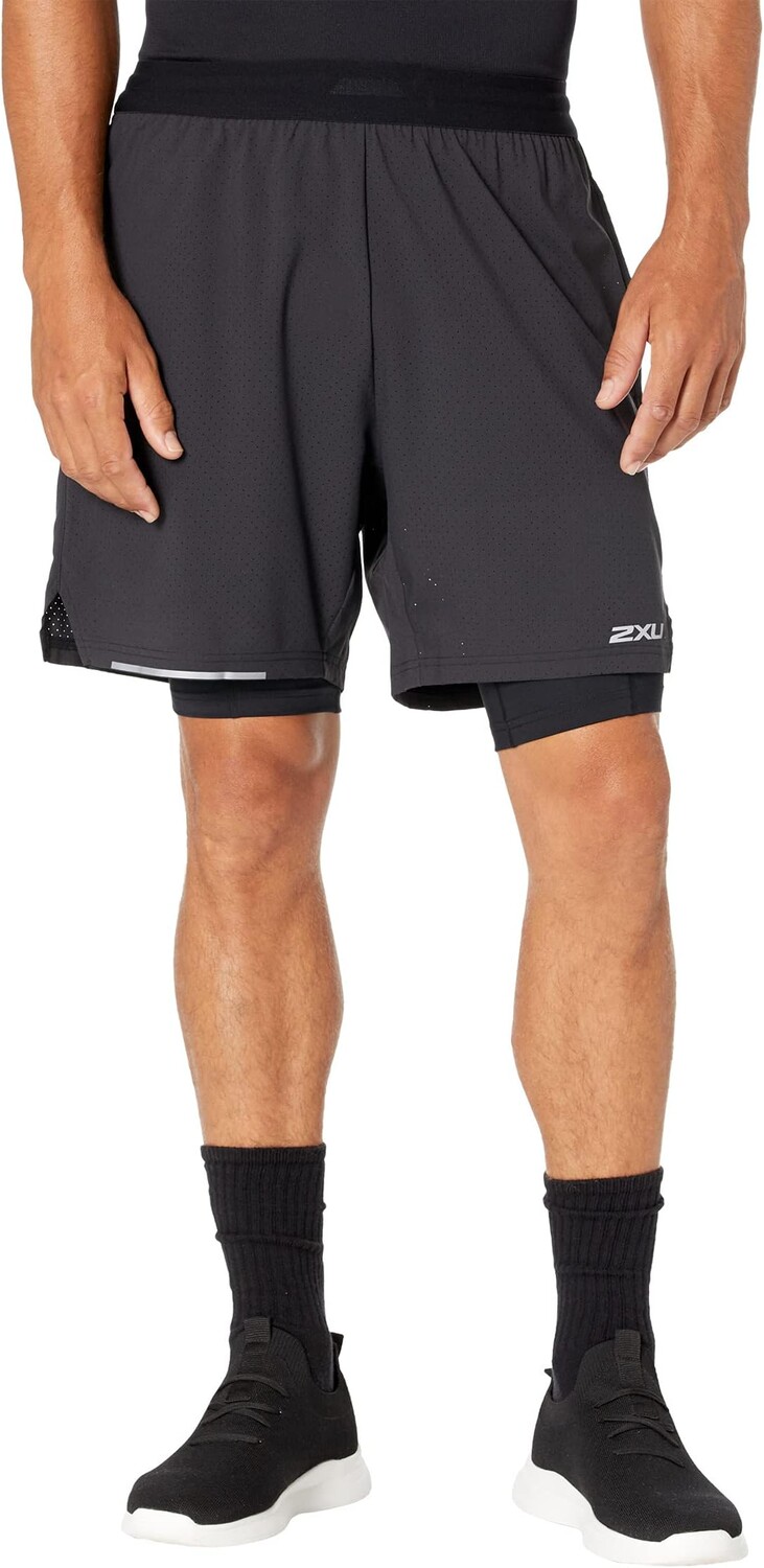 

7-дюймовые шорты Aero 2-в-1 2XU, цвет Black/Silver Reflective