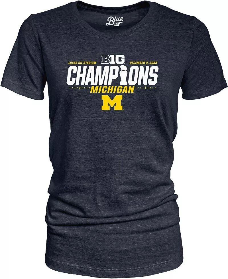 

Blue 84 Женская футболка Michigan Wolverines 2023 Big 10 Champions