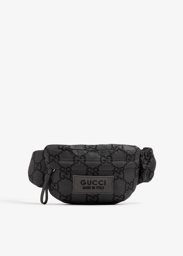 Поясная сумка Gucci Large GG Polyester, серый