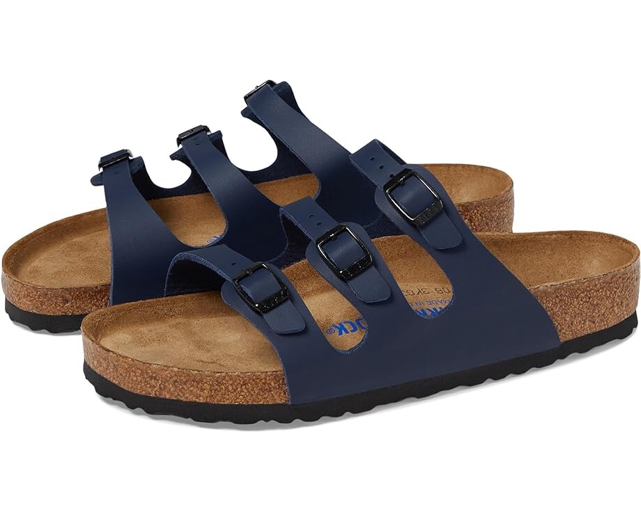 

Сандалии Birkenstock Florida Soft Footbed - Birko-Flor, цвет Navy Birko-Flor