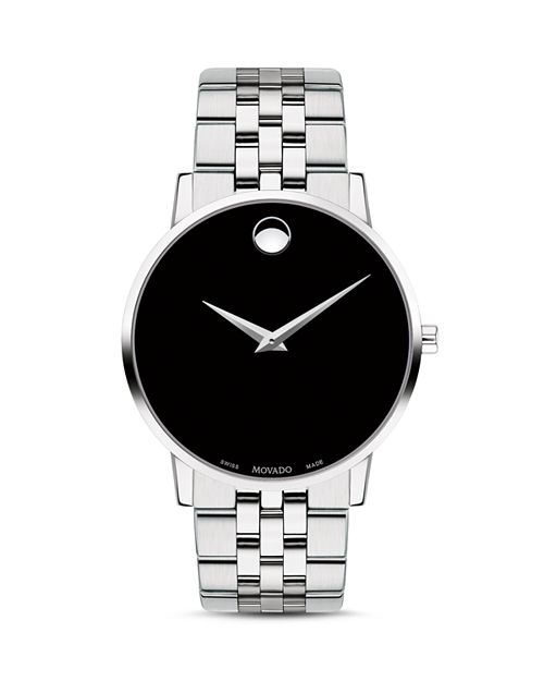 Классические музейные часы из нержавеющей стали, 40 мм Movado, цвет Silver классические музейные часы 33 мм movado цвет black