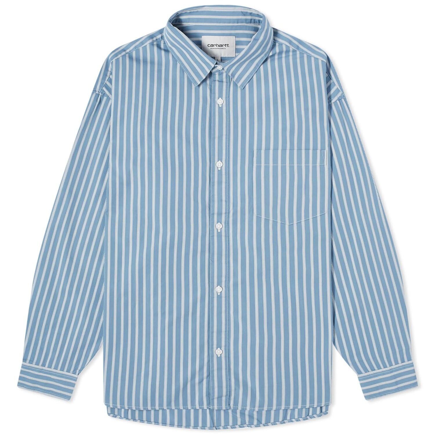 

Рубашка Carhartt Wip Ligety Stripe, цвет Vancouver Blue & Wax