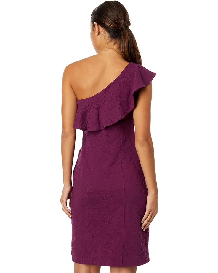 Платье Lilly Pulitzer Bordeaux One Shoulder Dress, цвет Amarena Cherry Knit Pucker Jacquard