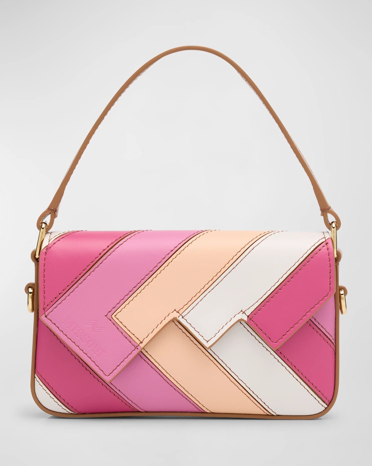 

Маленькая кожаная сумка через плечо с клапаном Wave Missoni, цвет Pink