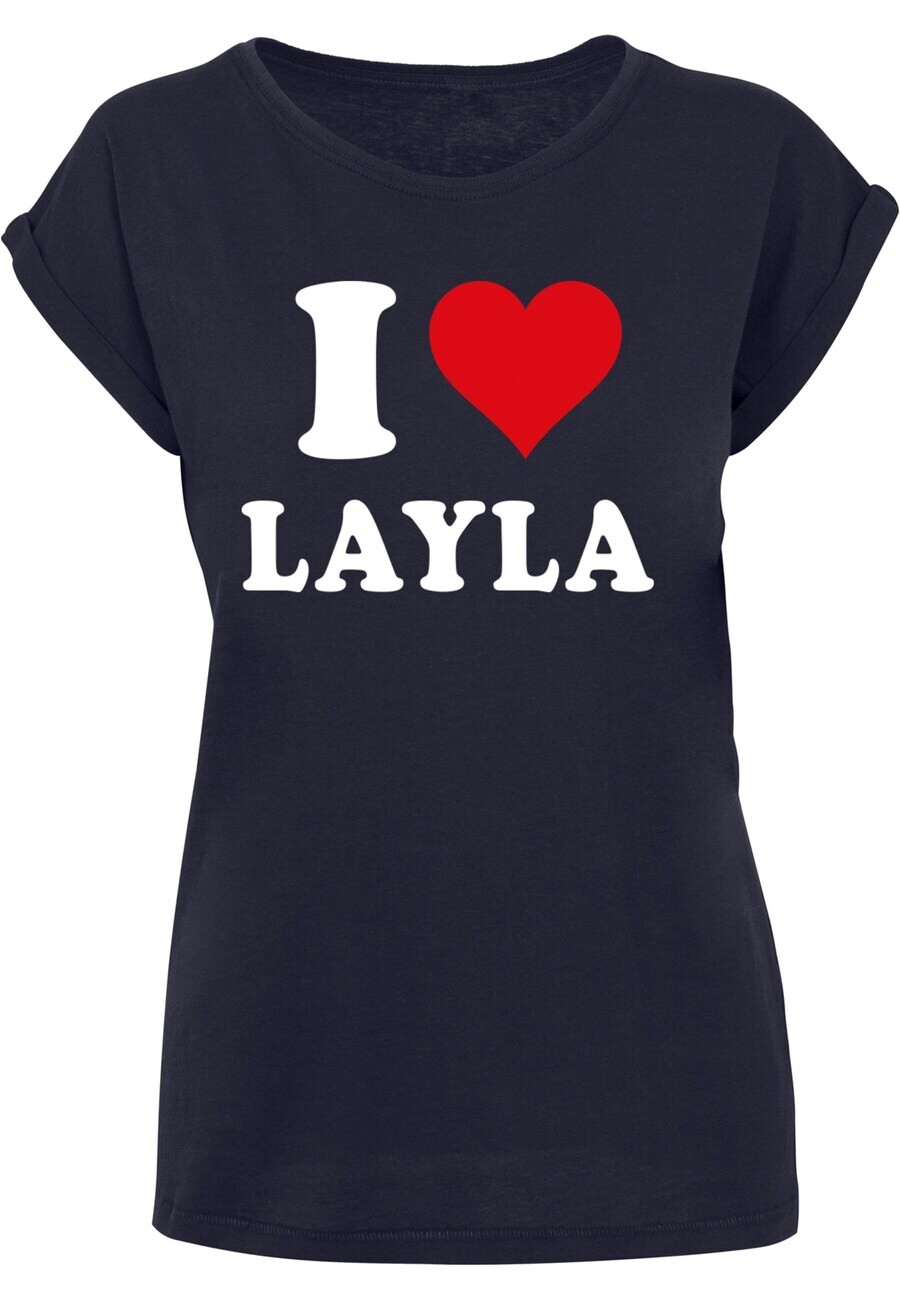 

Футболка Merchcode I LOVE LAYLA, темно-синий