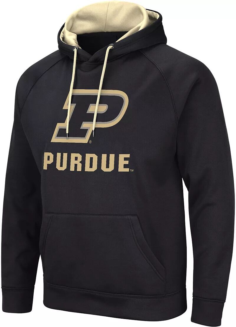 

Colosseum Мужской черный пуловер с капюшоном Purdue Boilermakers