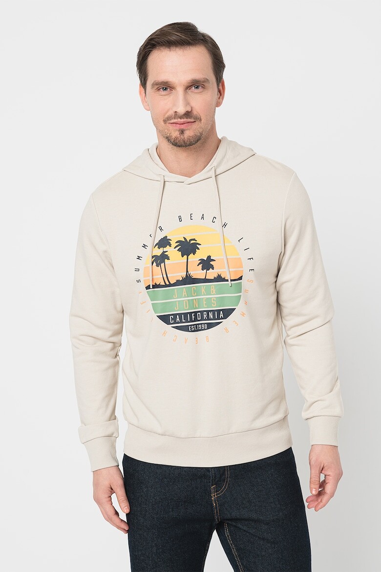 

Толстовка с принтом Jack & Jones, серый
