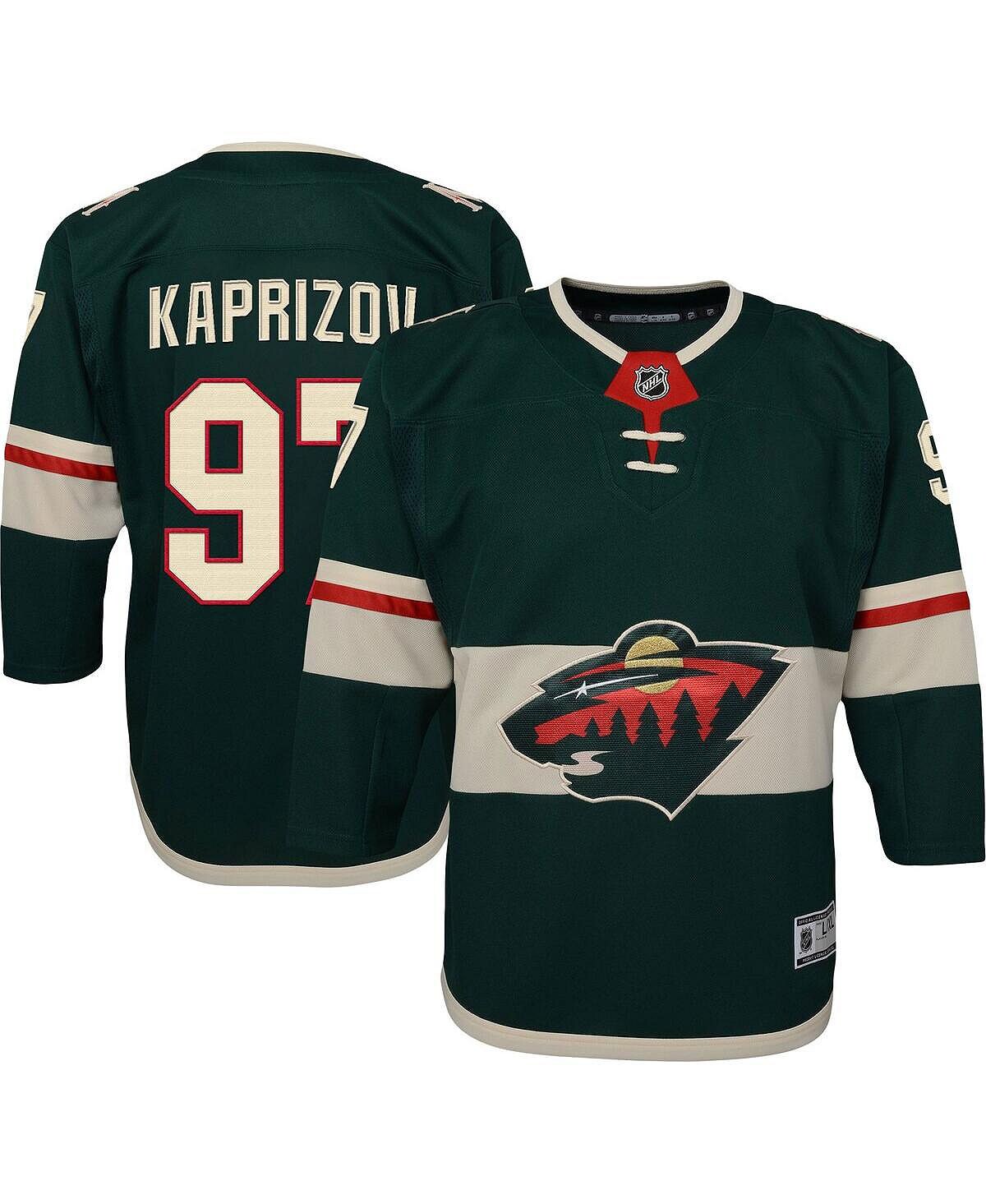 

Джерси Big Boys and Girls Кирилл Капризов Green Minnesota Wild Home Premier Player Outerstuff