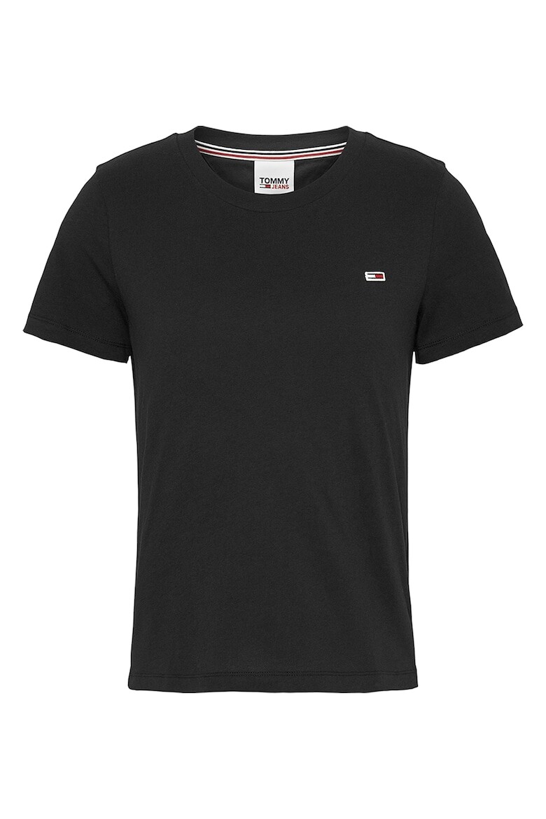 

Футболка из органического хлопка с овальным вырезом Tommy Jeans, черный