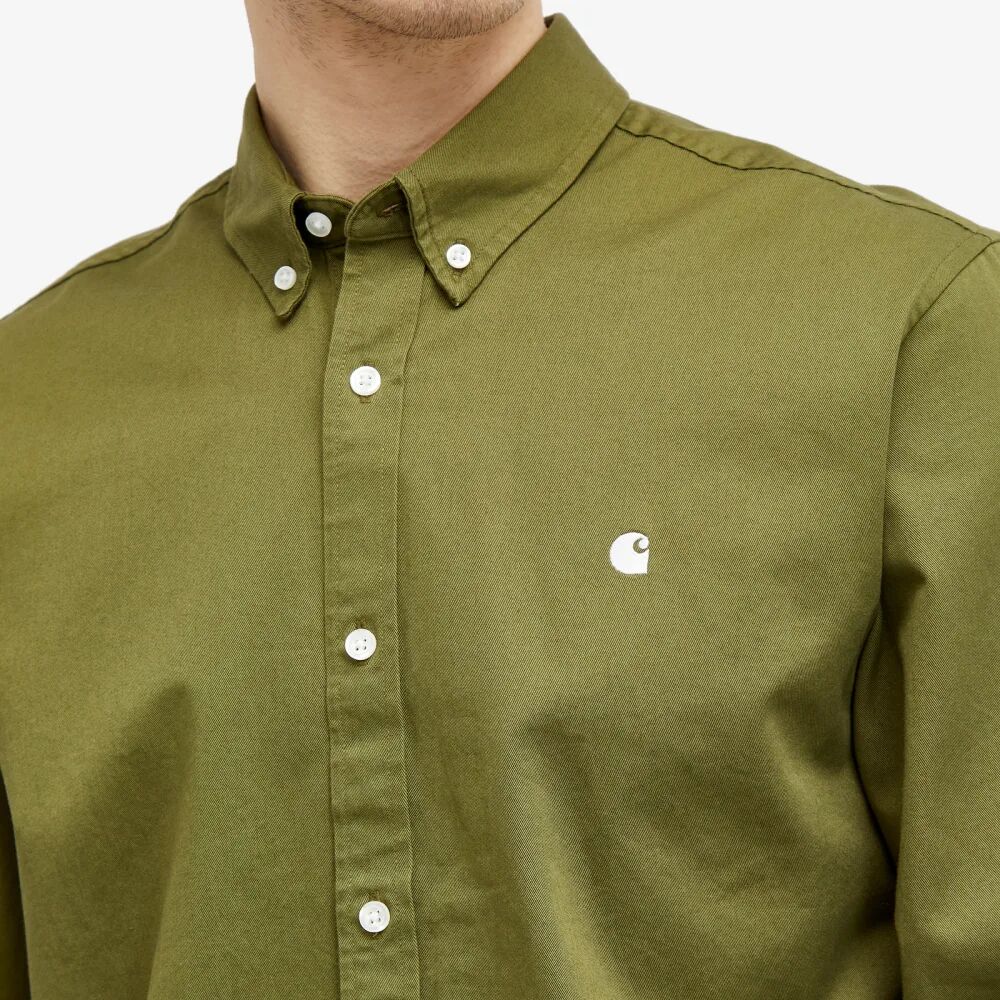 цена Carhartt WIP Рубашка Madison, зеленый