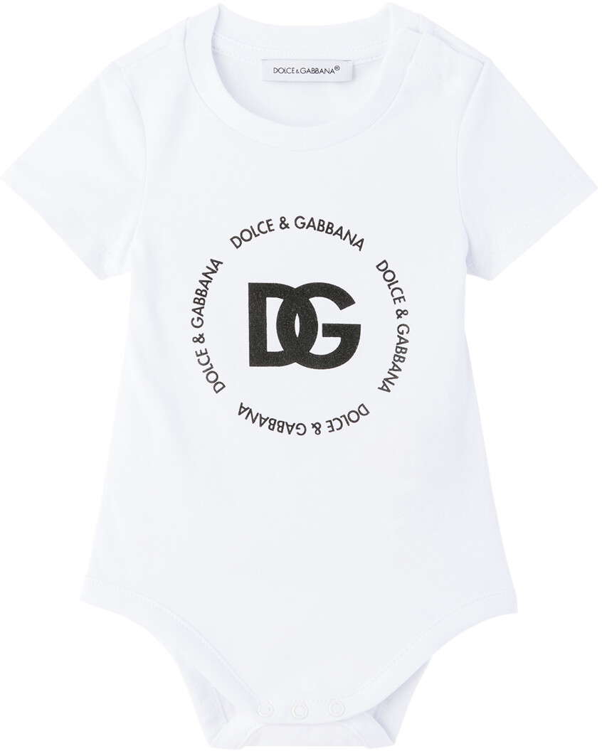 

Детское белое боди на боди Dolce&Gabbana, Белый