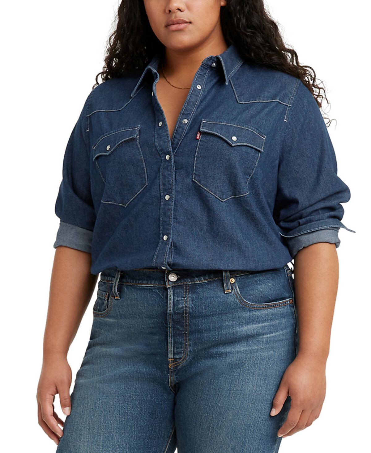 

Модная рубашка в стиле вестерн больших размеров Levi's