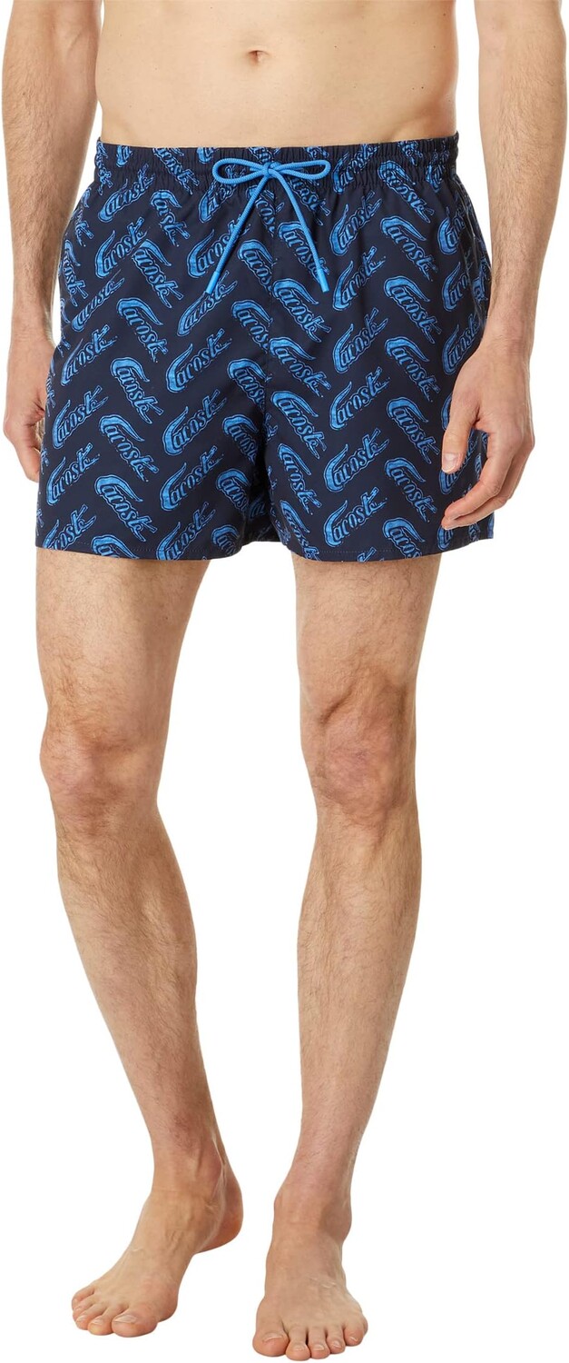 

Шорты для плавания с принтом Lacoste, цвет Navy Blue/Ethereal