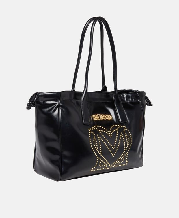 

Сумка-тоут из кожи Love Moschino, черный