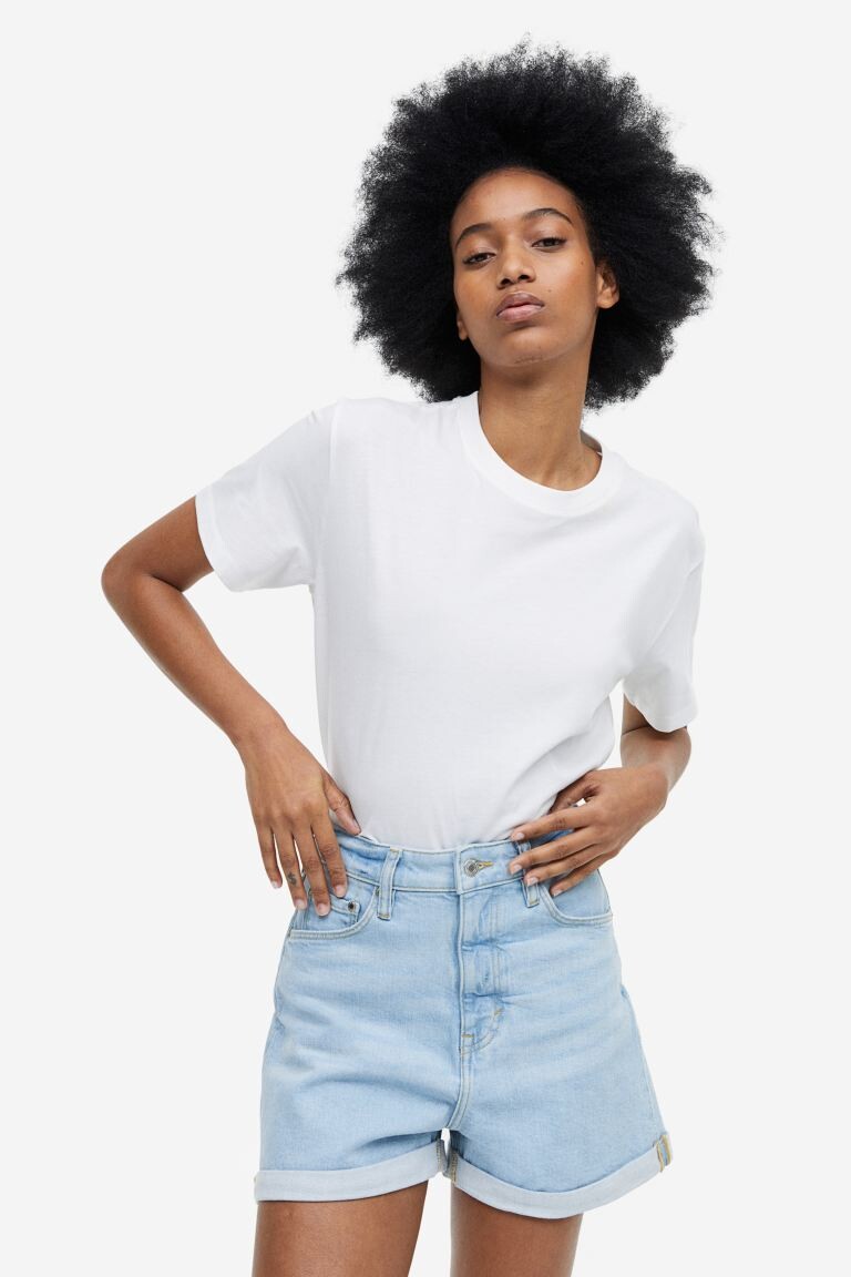 

Джинсовые шорты Mom Ultra High H&M