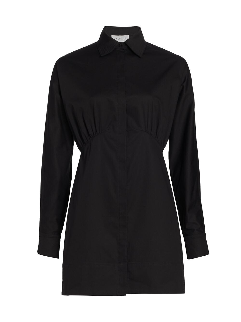 

Мини-платье-рубашка Kylie Twill Halston, черный