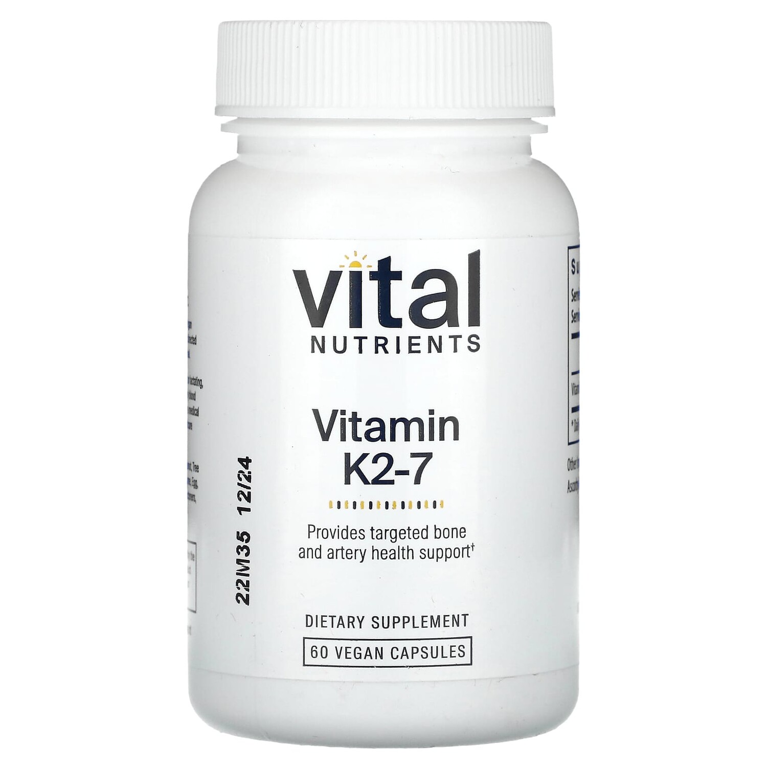 

Витамин K2-7`` 60 веганских капсул, Vital Nutrients