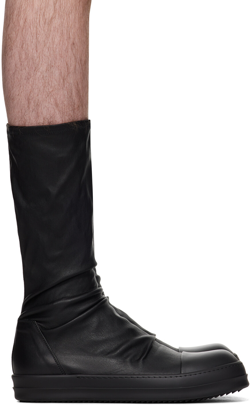 

Черные кроссовки-носки Rick Owens, цвет Black/Black/Black