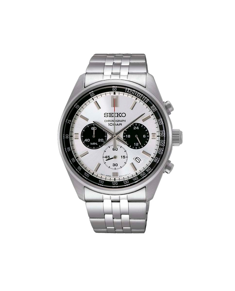 Мужские часы Neo Sports SSB425P1 со стальным и серебряным ремешком Seiko, серебро