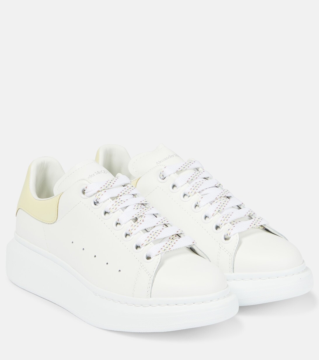 

Кожаные кроссовки оверсайз Alexander McQueen, белый