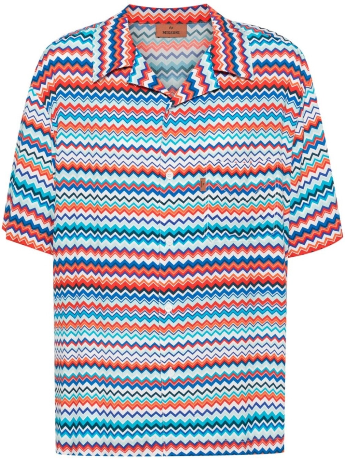 

Missoni рубашка с принтом зигзаг, синий