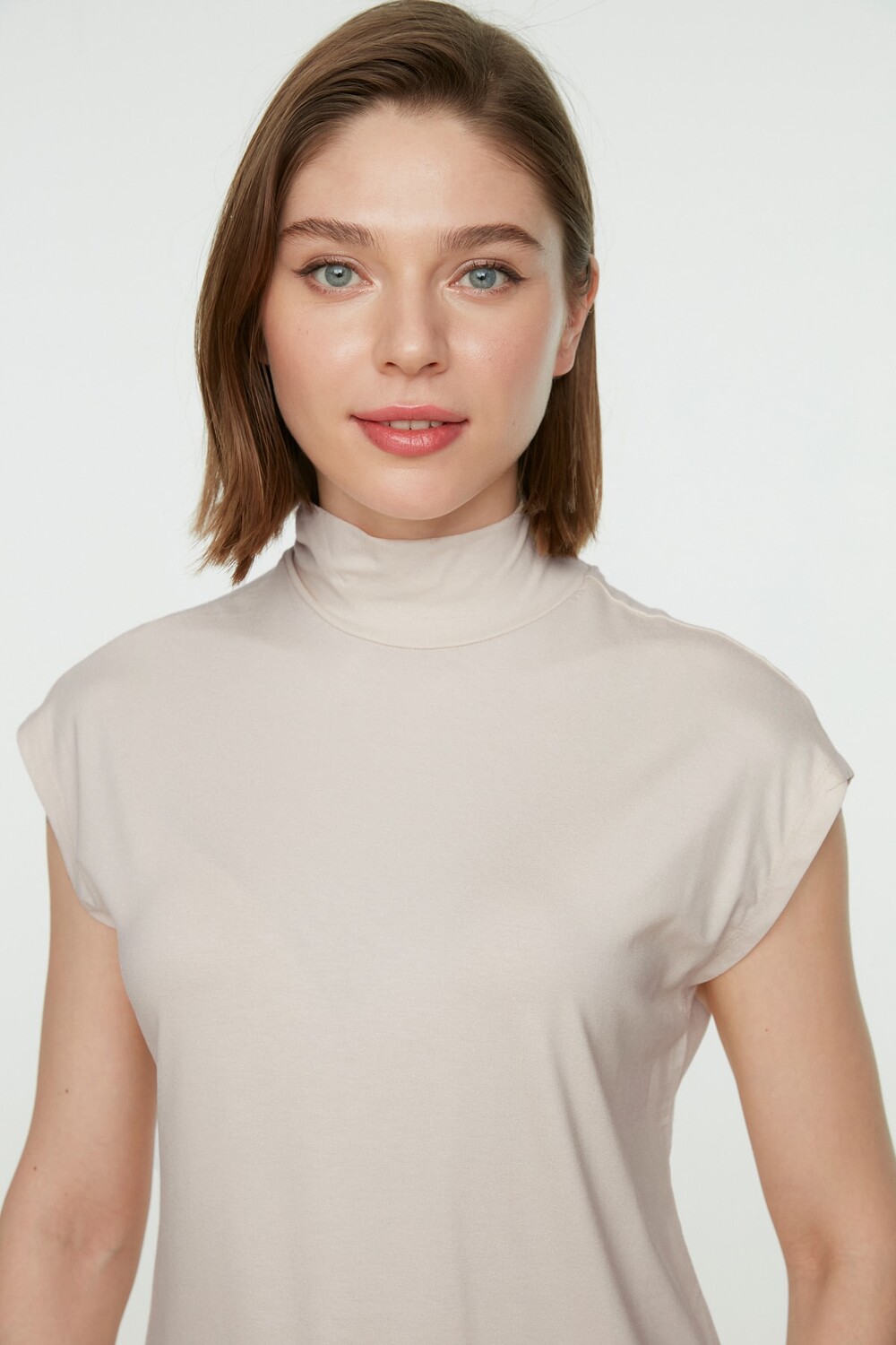

Туника - Бежевый - Приталенная Trendyol Modest, бежевый