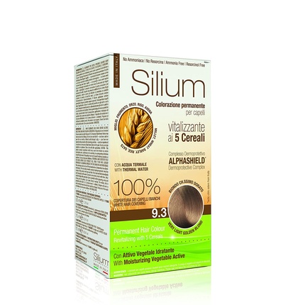 цена Цвет 5 Grain 9.3 Очень прозрачный золотистый блондин для волос, Silium
