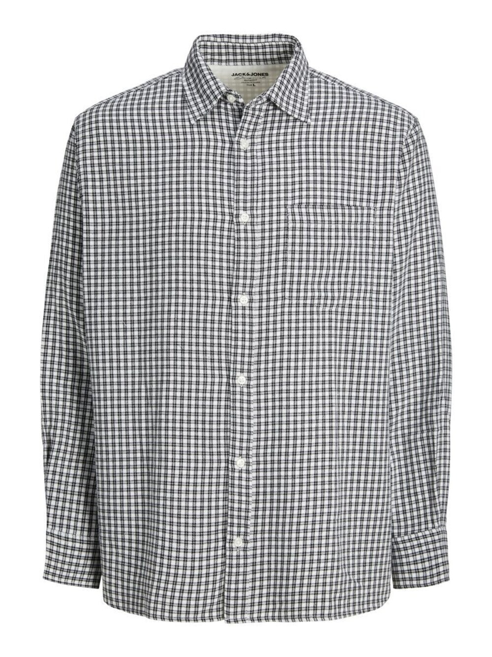 

Комфортная рубашка на пуговицах JACK & JONES, черно-белый