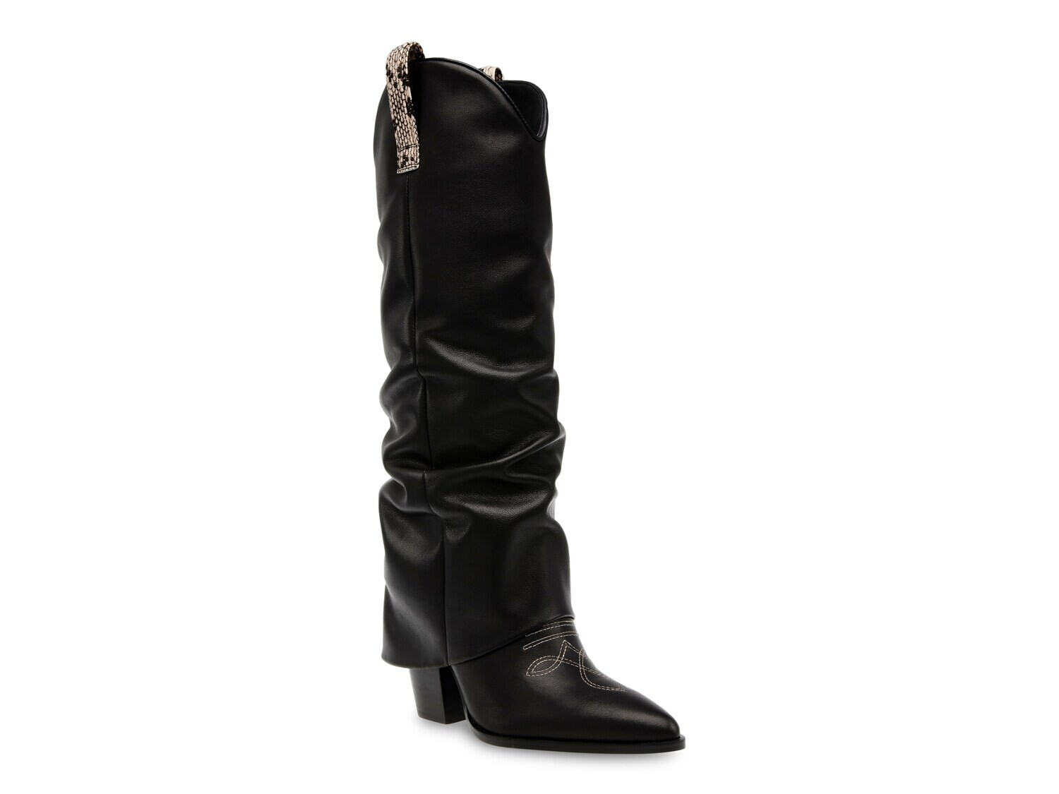 

Ботинки кожаные Steve Madden Lassy Western, черный
