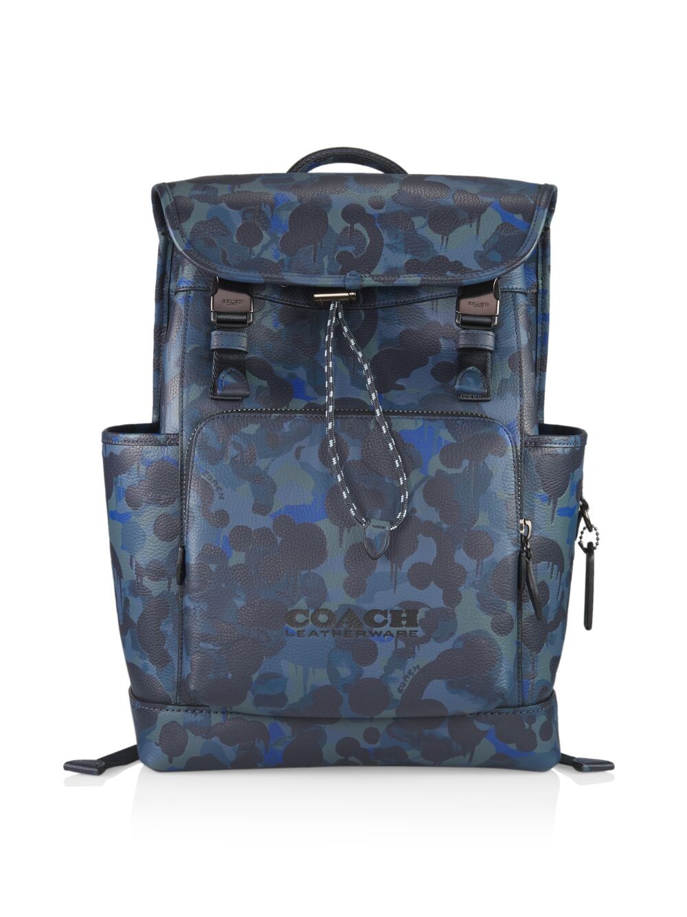 

Рюкзак League из зернистой кожи COACH, синий