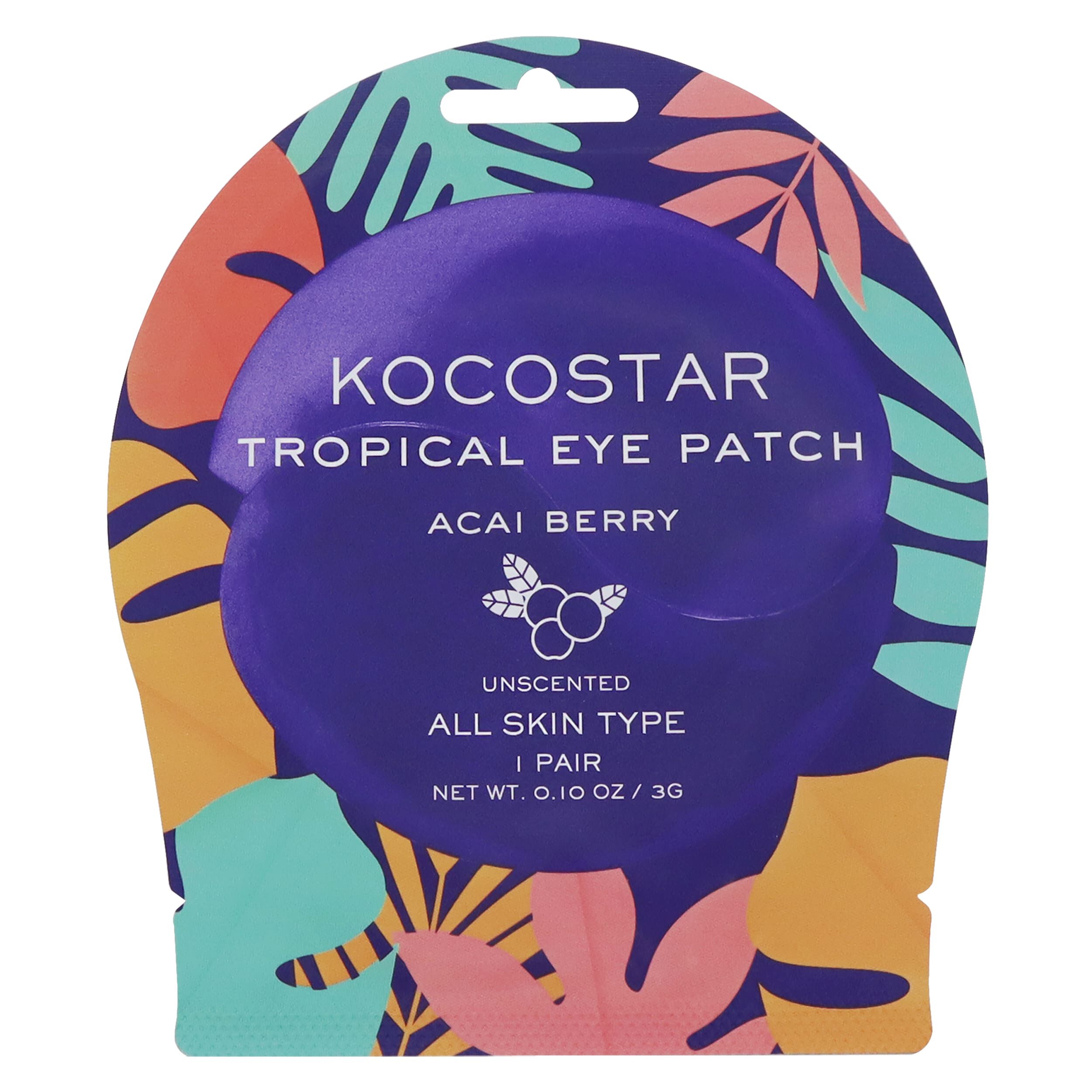 

Патчи для глаз с ягодами асаи Kocostar Tropical, 1 шт.