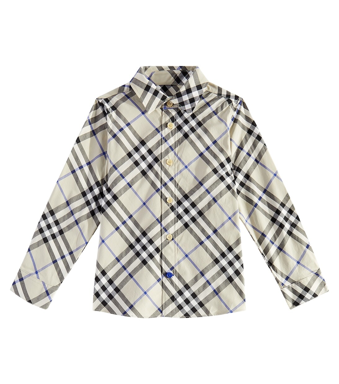 

Рубашка в клетку Burberry из хлопка Burberry, бежевый