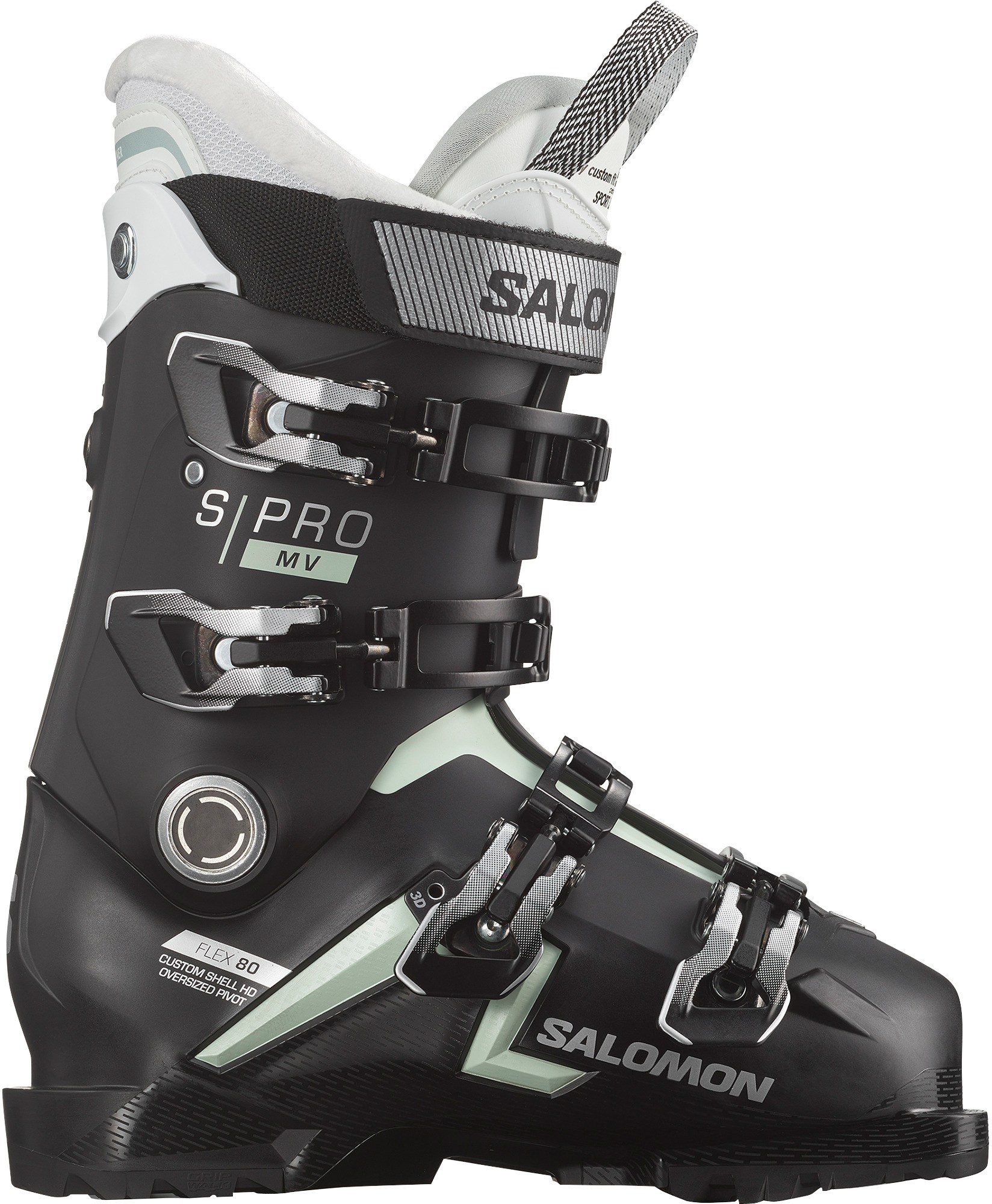 Лыжные ботинки S/PRO MV 80 W CS GW - Женские - 2023/2024 Salomon, черный лыжные ботинки s pro supra boa 120 gw 2024 г salomon цвет grey aurora black red