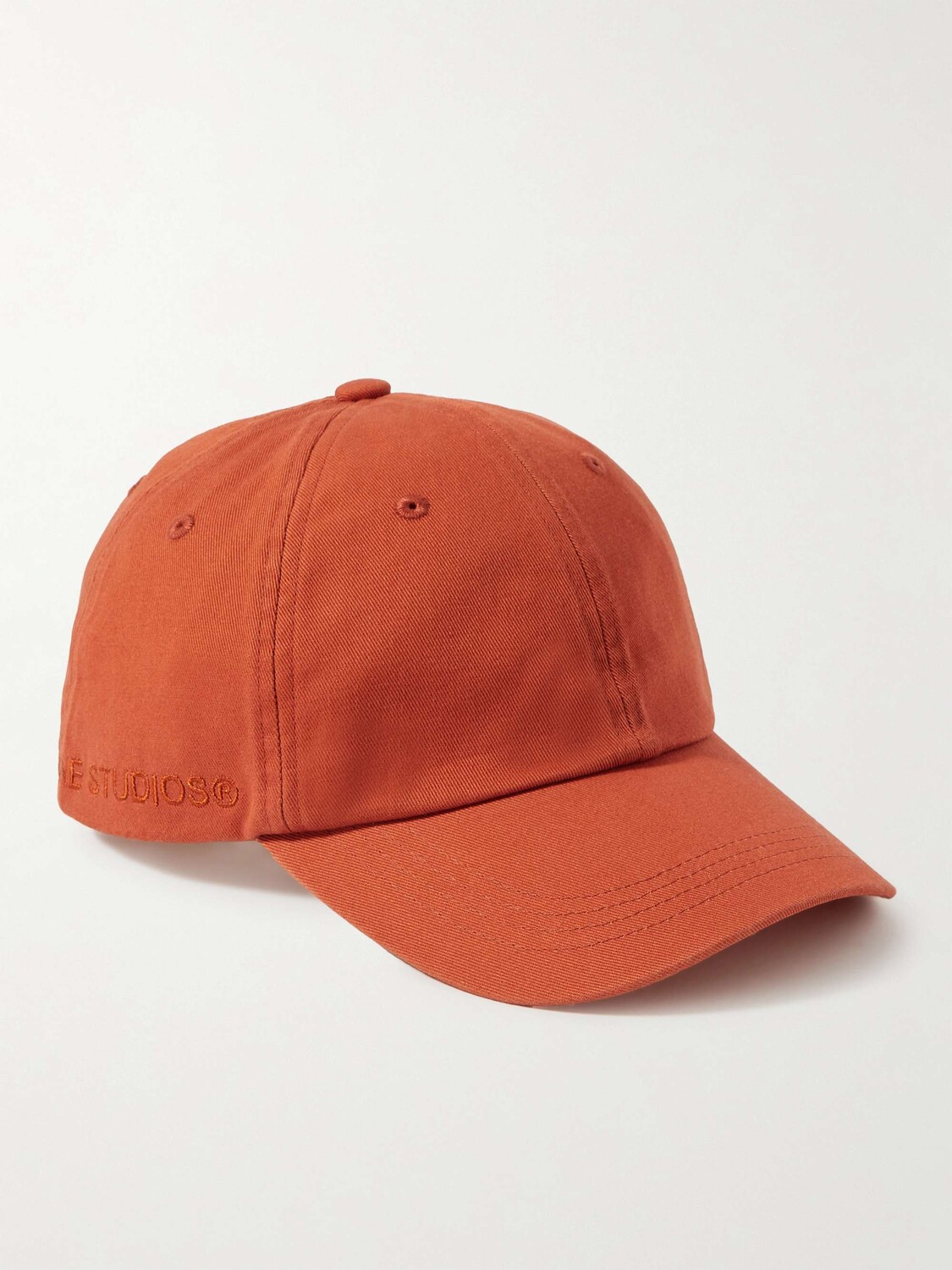 

Бейсболка Carliy с вышивкой из хлопка и твила ACNE STUDIOS, красный