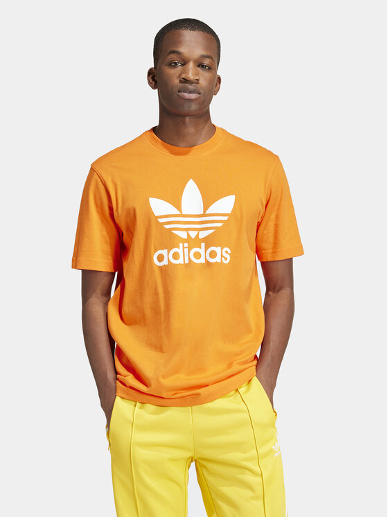 Футболка стандартного кроя Adidas, оранжевый цена и фото