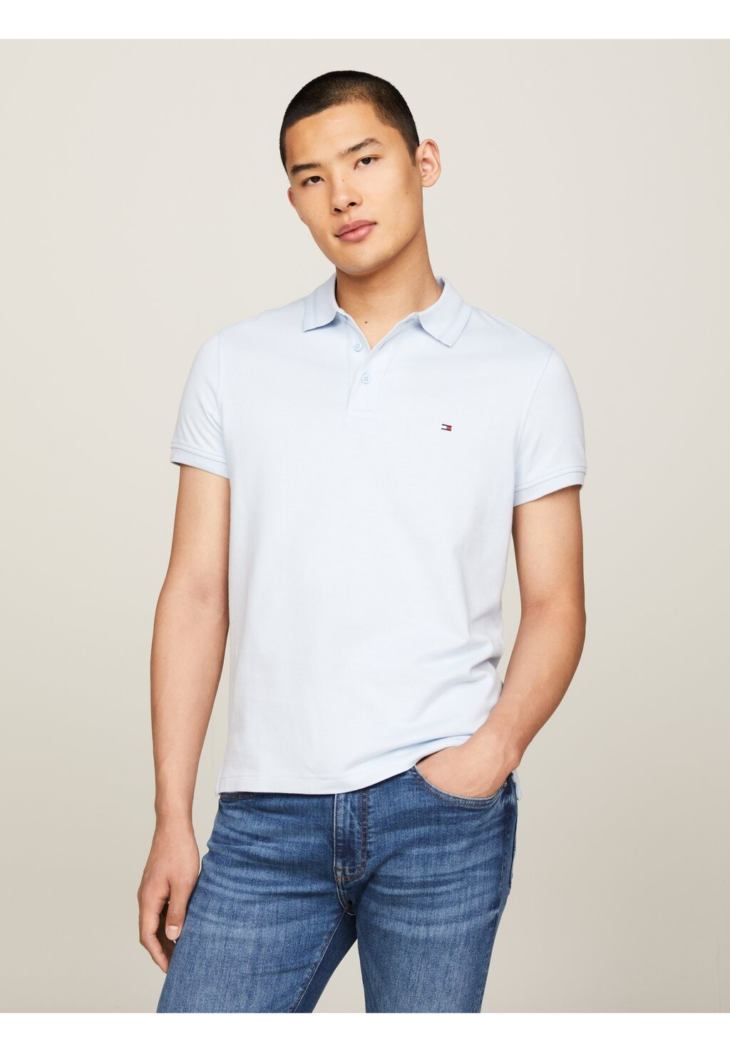 

Рубашка поло Tommy Hilfiger, светло-синий