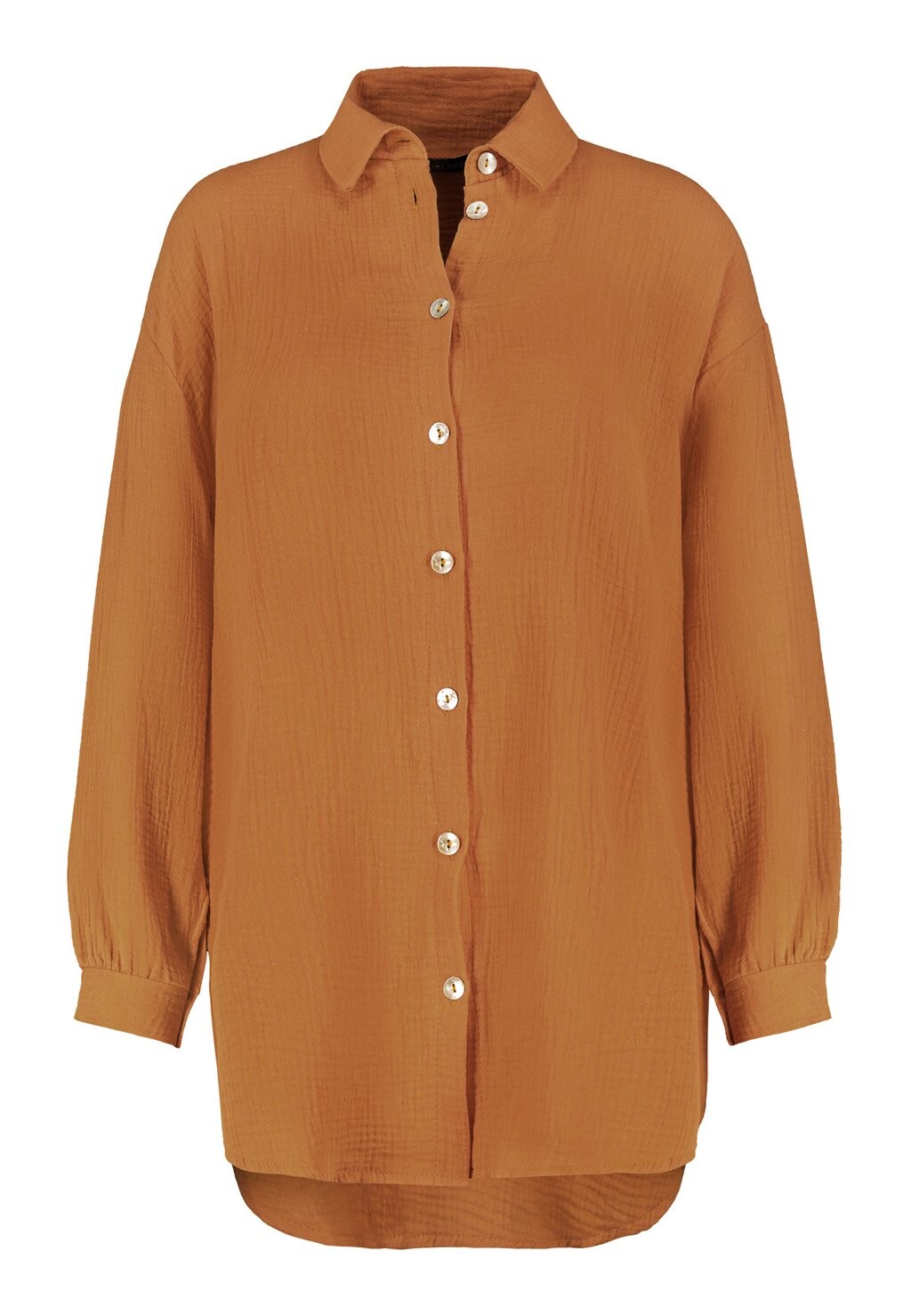 Блузка-рубашка MUSSELIN LONG Sublevel, цвет light brown