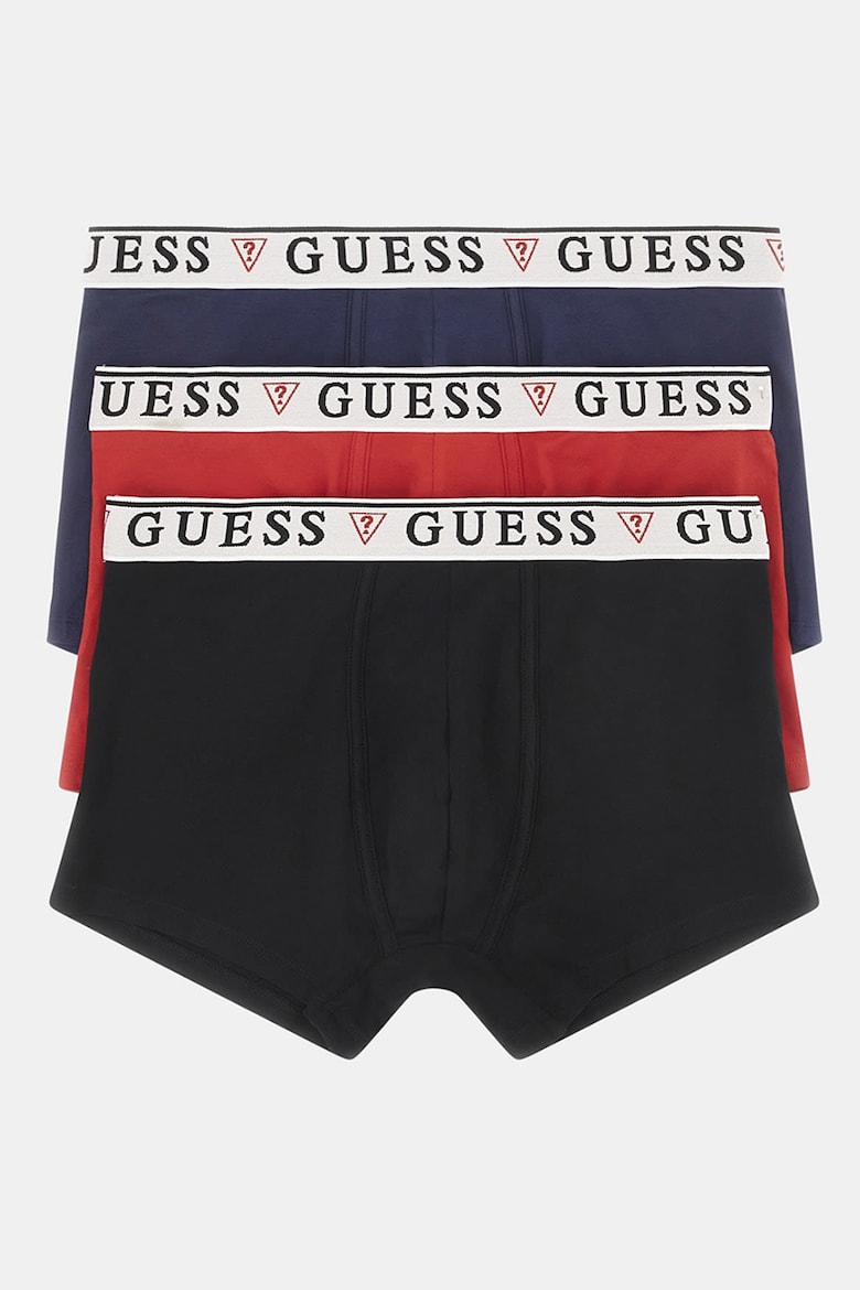 

Боксеры с логотипом - 3 пары Guess, красный